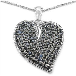 6.00 Carat Genuine Sapphire .925 Sterling Silver Pendant