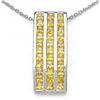 2.16 Carat Genuine Yellow Sapphire .925 Sterling Silver Pendant