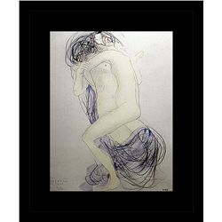 Rodin Erotic Sketch Lithograph