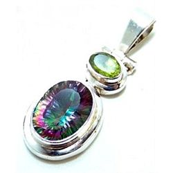 Mystic Topaz & Peridot Pendant