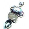 Image 1 : Abalone Shell, Black Rutilated Quartz & Green Amethyst Pendant