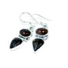 Image 1 : Tourmaline & Carved Stone Earrings