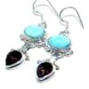 Image 1 : Larimar & Smokey Quartz Earrings