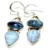 Image 1 : Blue Lace Agate & Kyanite Earrings