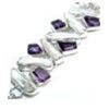 Image 1 : Biwa Pearl & Amethyst Bracelet