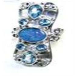Silver and Blue Topaz Ring