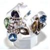 Image 1 : Silver and Mixed Stones Ring