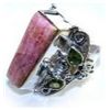 Image 1 : Silver and Rhodoschrosite & Mixed Stones Ring
