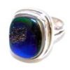 Image 1 : Silver and Coated Drusy Ring