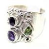 Image 1 : Silver and Mixed Stones Ring
