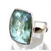 Image 1 : Silver and Green Amethyst Ring