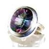 Image 1 : Silver and Mystic Topaz Ring