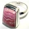 Image 1 : Silver and Rhodochrosite Ring