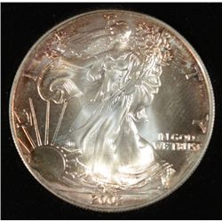 2002  US silver Eagle  GEM in original box lite tone