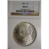 Image 1 : 1889 MORGAN SILVER DOLLAR NGC MS65