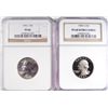 Image 1 : 1962 PROOF SILVER QUARTER NGC PROOF 66, & 1985-S NGC PROOF 68 ULTRA CAMEO