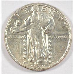 1928D  Standing Liberty quarter AU55 Next  few lots are a break up
