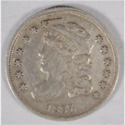 1837  Bust half dime  VF/XF nice strike but has a mark 12:00