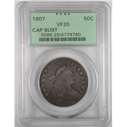 1807 Bust half $  PCGS20  VF  GS = $550