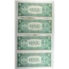 Image 2 : 4  1935  $1 silver certificates consecutive #'s  CU