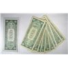 Image 2 : 5  1935DEFG  $1 silver certificates   fine--4 1957 silv cert  (2) are Star notes