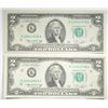 Image 2 : 15   1976 $2   FRnotes consecutive #'ing in 5 different groups