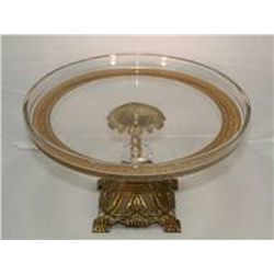 MURANO CRYSTAL FOOTED PLATE