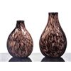 Image 1 : Hand Blown Art Glass 2 Pc Vase Set