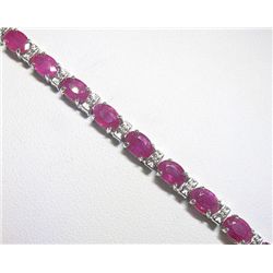 14K GOLD RUBY AND DIAMOND BRACELET