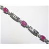 Image 1 : 14K GOLD RUBY AND DIAMOND BRACELET