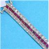 Image 1 : 14K GOLD RUBY AND DIAMOND BRACELET