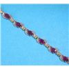 Image 1 : 14K GOLD RUBY AND DIAMOND BRACELET