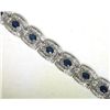 Image 1 : SILVER DIAMOND AND SAPPHIRE BRACELET