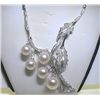 Image 1 : 18K GOLD DIAMOND AND PEARL NECKLACE