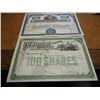 Image 1 : 2 VINTAGE STOCK CERTIFICATES SEE DESCRIPTION