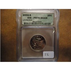 2002-S LOUISIANA QUARTER ICG PR70 DCAM
