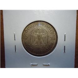 1934 GERMAN TWO MARK SILVER