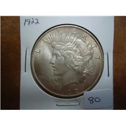 1922 PEACE SILVER DOLLAR