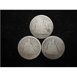 3-1861 SEATED LIBERTY QUARTERS