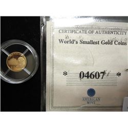 2000 LIBERIA GOLD $25 PROOF GEORGE WASHINGTON