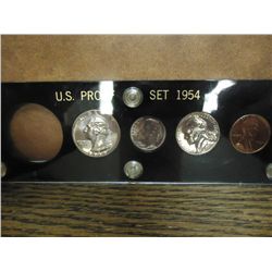 PARTIAL 1954 US SILVER PROOF SET MISSING HALF