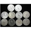 Image 2 : 10 1960'S WASHINGTON SILVER QUARTERS
