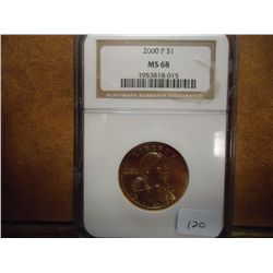 2000-P SACAGAWEA DOLLAR NGC MS68