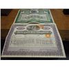 Image 1 : 2 VINTAGE STOCK CERTIFICATES SEE DESCRIPTION