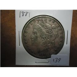 1881 MORGAN SILVER DOLLAR