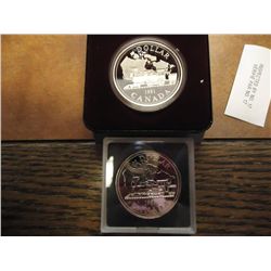 2-1981 CANADA RAILROAD DOLLARS .75 OZ. ASW UNC, PF