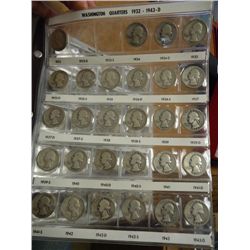 PARTIAL WASHINGTON QUARTER SET 81 SILVER AND 63