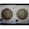 Image 1 : 1901 & 01-O BARBER HALF DOLLARS