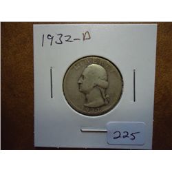 1932-D WASHINGTON QUARTER (KEY DATE)