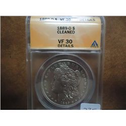 1889-O MORGAN SILVER DOLLAR ANACS VF30 DETAILS